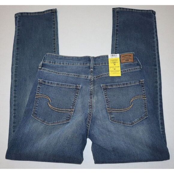 Signature by Levi Strauss Women's Sz 4 Gold Label Mid-Rise Straight Denim Jeans - Picture 5 of 6